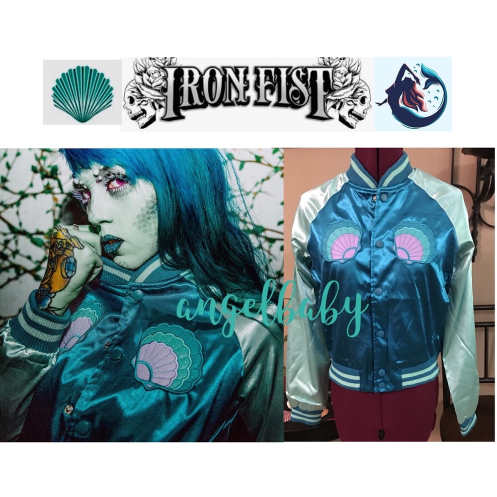 Iron Fiat Mermaid For Life Bomber Jacket!